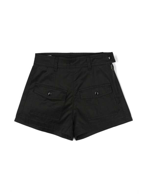 panelled cotton-blend shorts