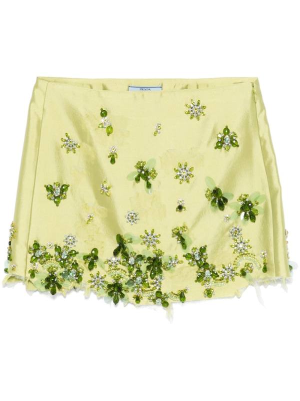 crystal-embellished mini skirt