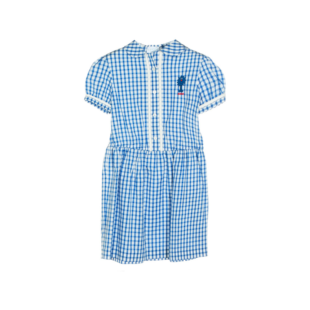 Gucci Check Embroidered Dress