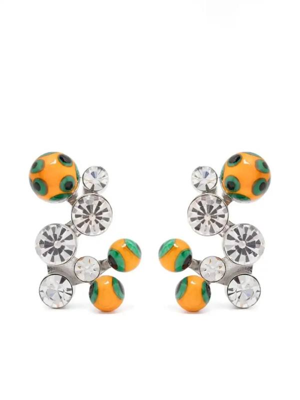 crystal-embellished earrings