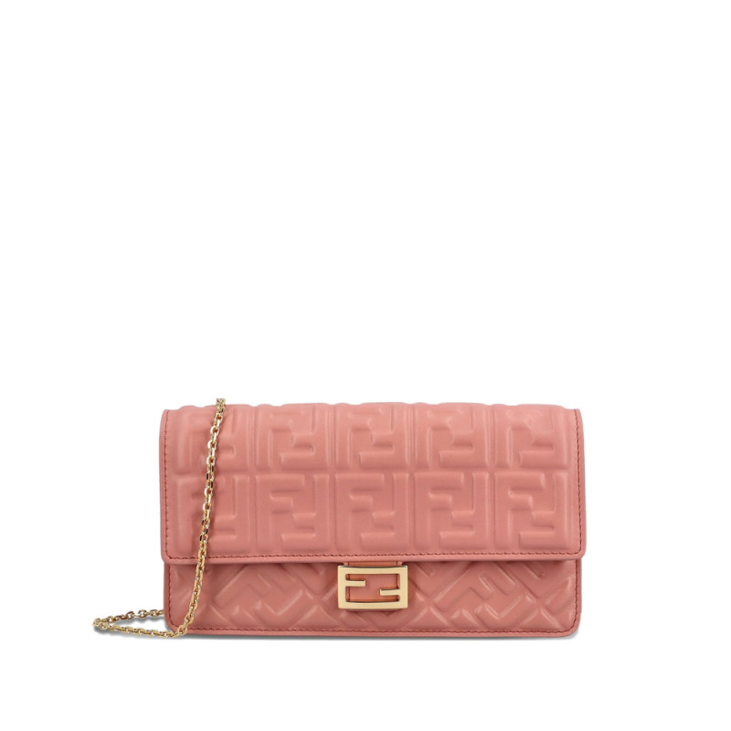 Fendi Baguette Embossed-logo Leather Wallet