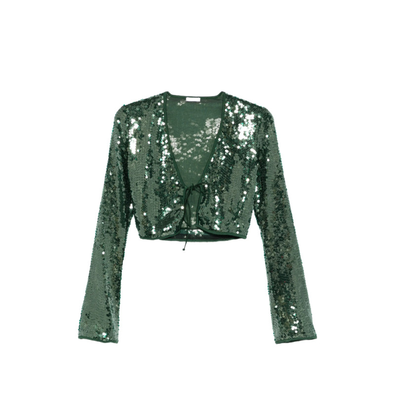 Oséree Marylin Sequin Tie-fastening Top