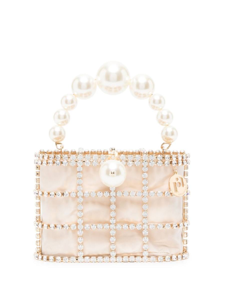 Holli faux pearl-embellished mini bag