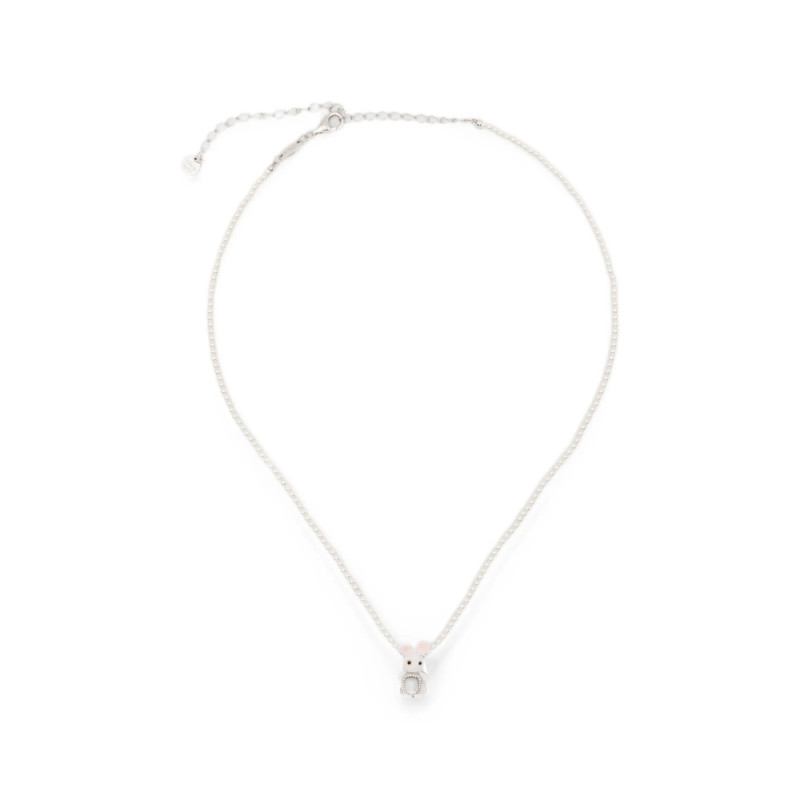 Yvmin Woven Mini Rabbit Pendant Necklace