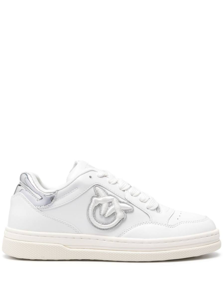 embroidered-logo sneakers