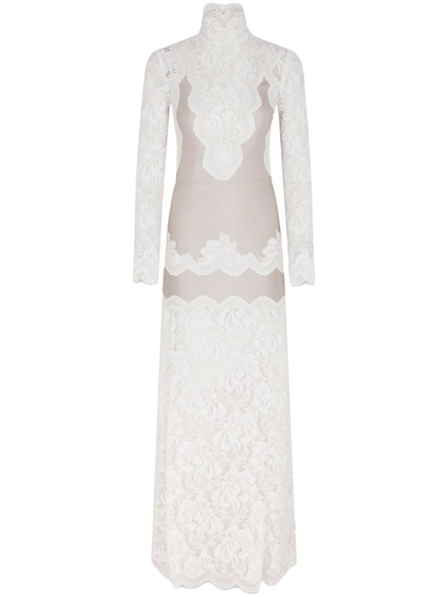 lace jersey maxi dress