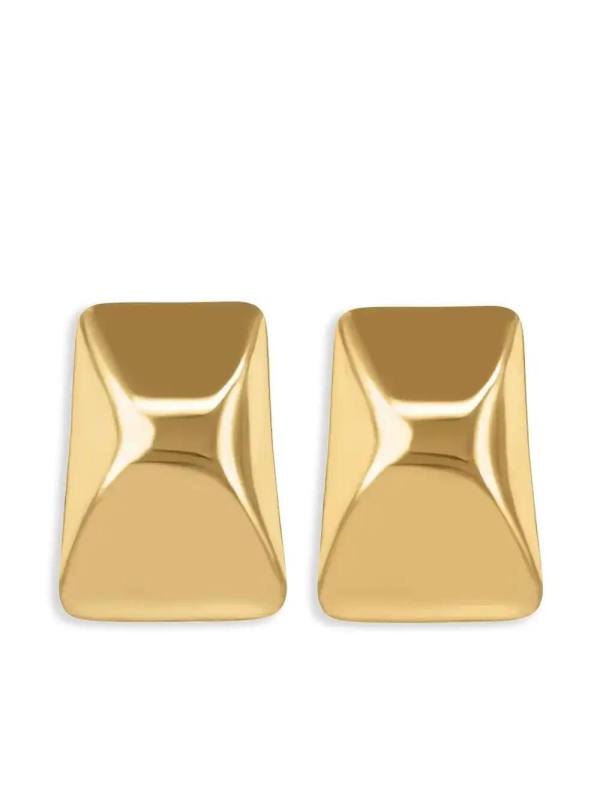 curved rectangle earrings