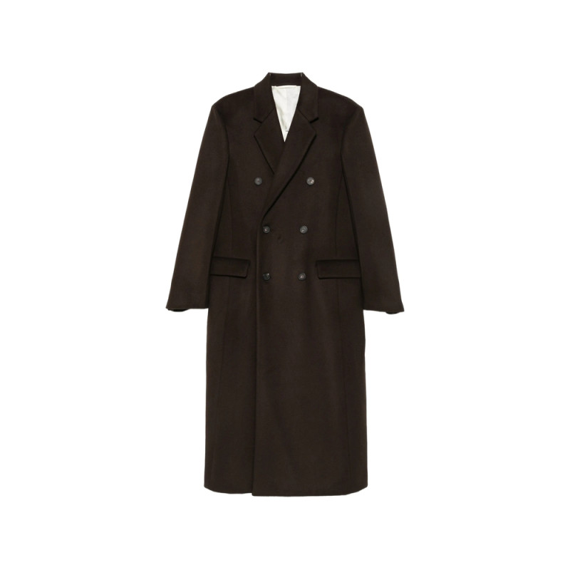 Carven Double-breasted Pearl-detail Coat