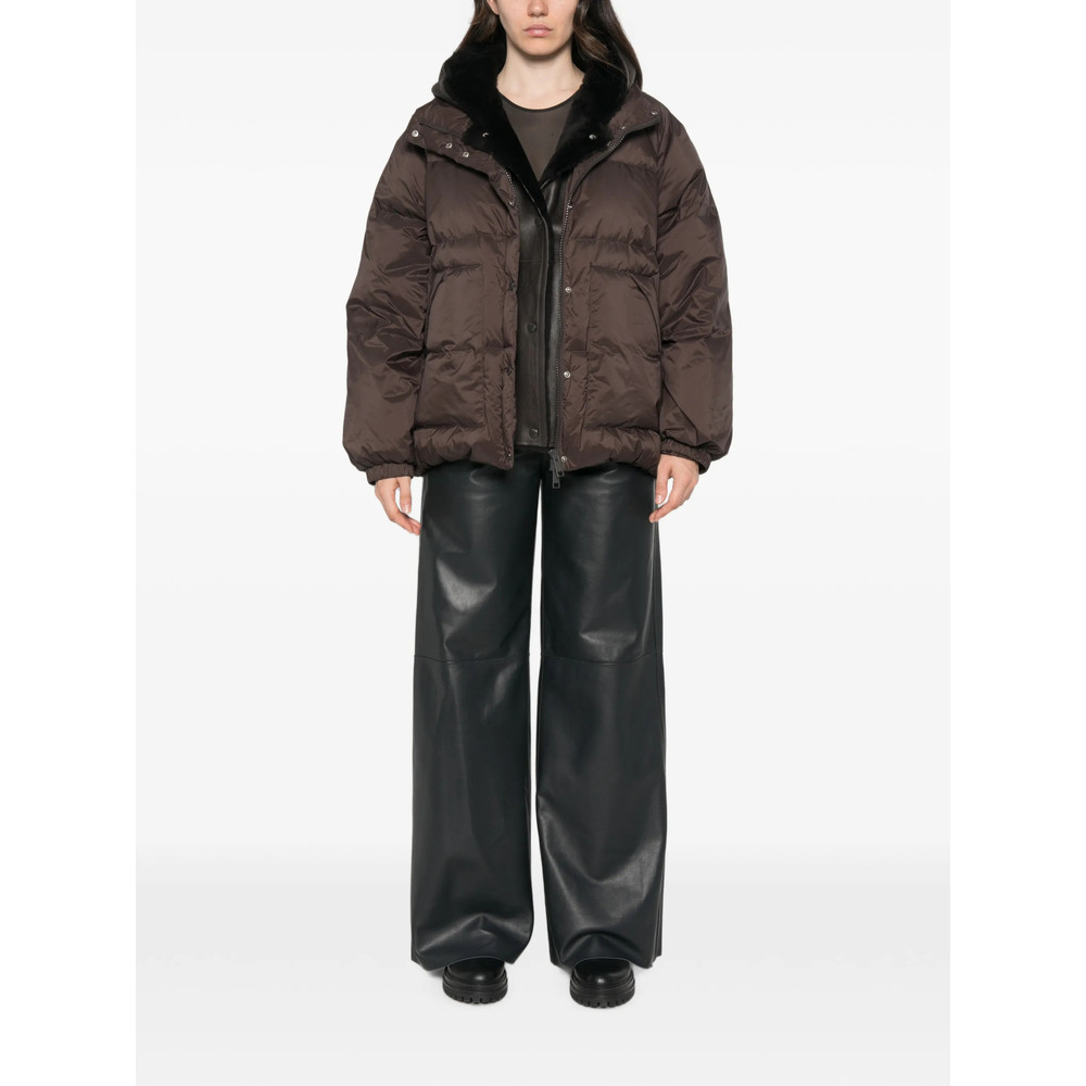 Yves Salomon Quilted Hooded Jacket