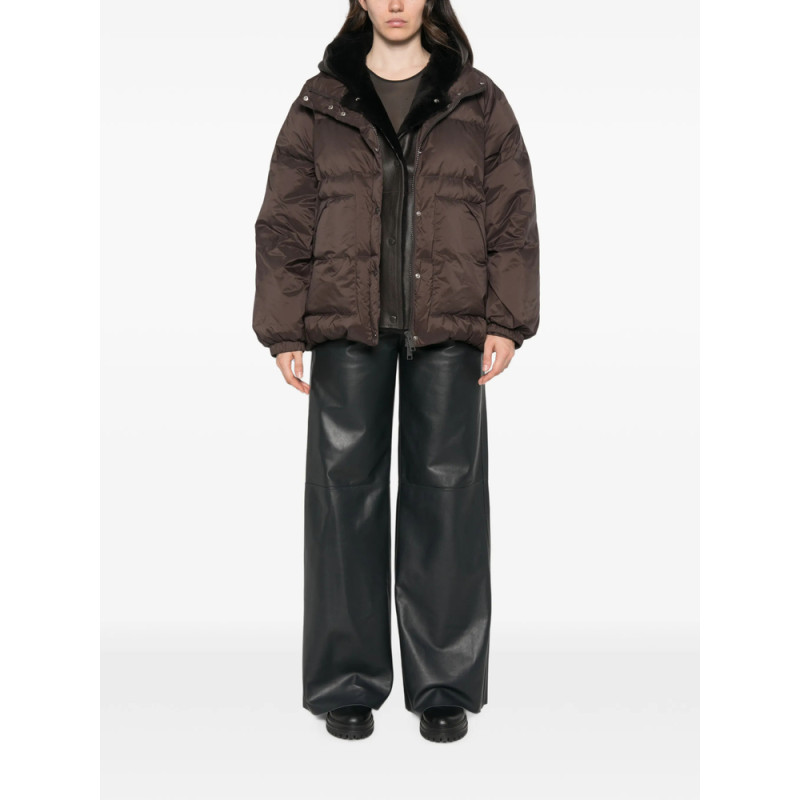 Yves Salomon Quilted Hooded Jacket