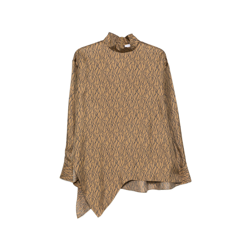 Ferragamo Graphic-print Asymmetric Blouse