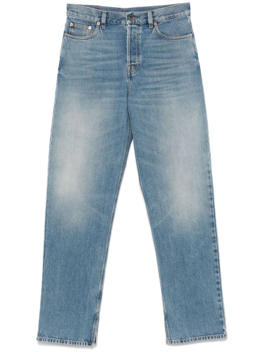 Low rise denim trousers