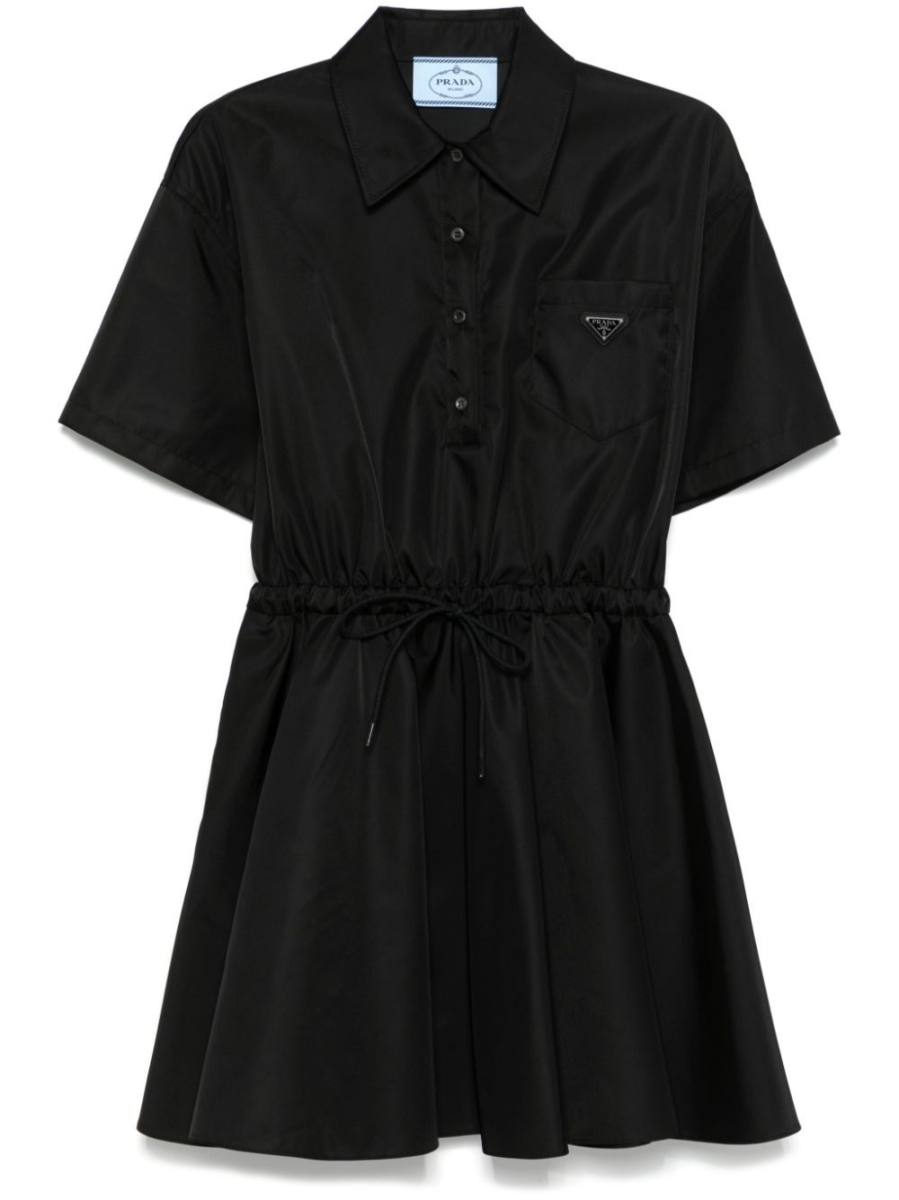 triangle-logo mini dress