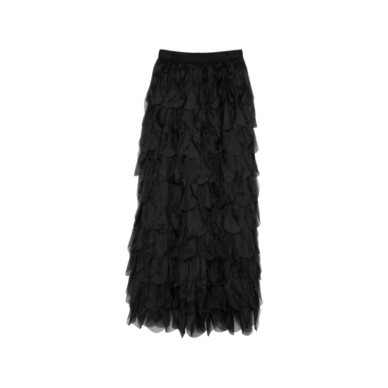 Max Mara Romana Tiered Ruffled Maxi Skirt