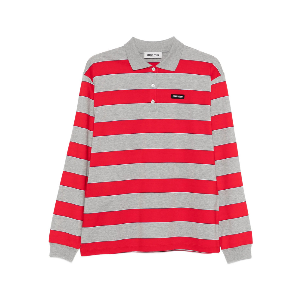 Miu Miu Striped Long-sleeved Knitwear