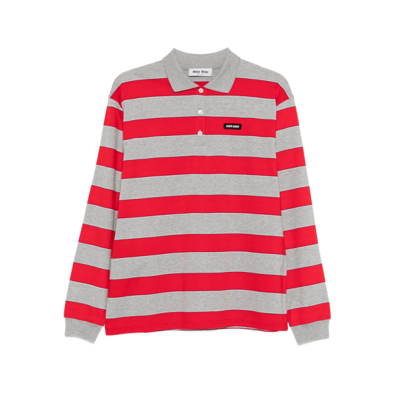 Miu Miu Striped Long-sleeved Knitwear