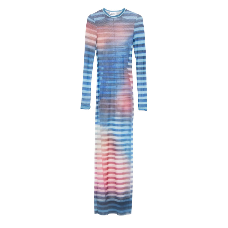 Jean Paul Gaultier Striped Maxi Dress
