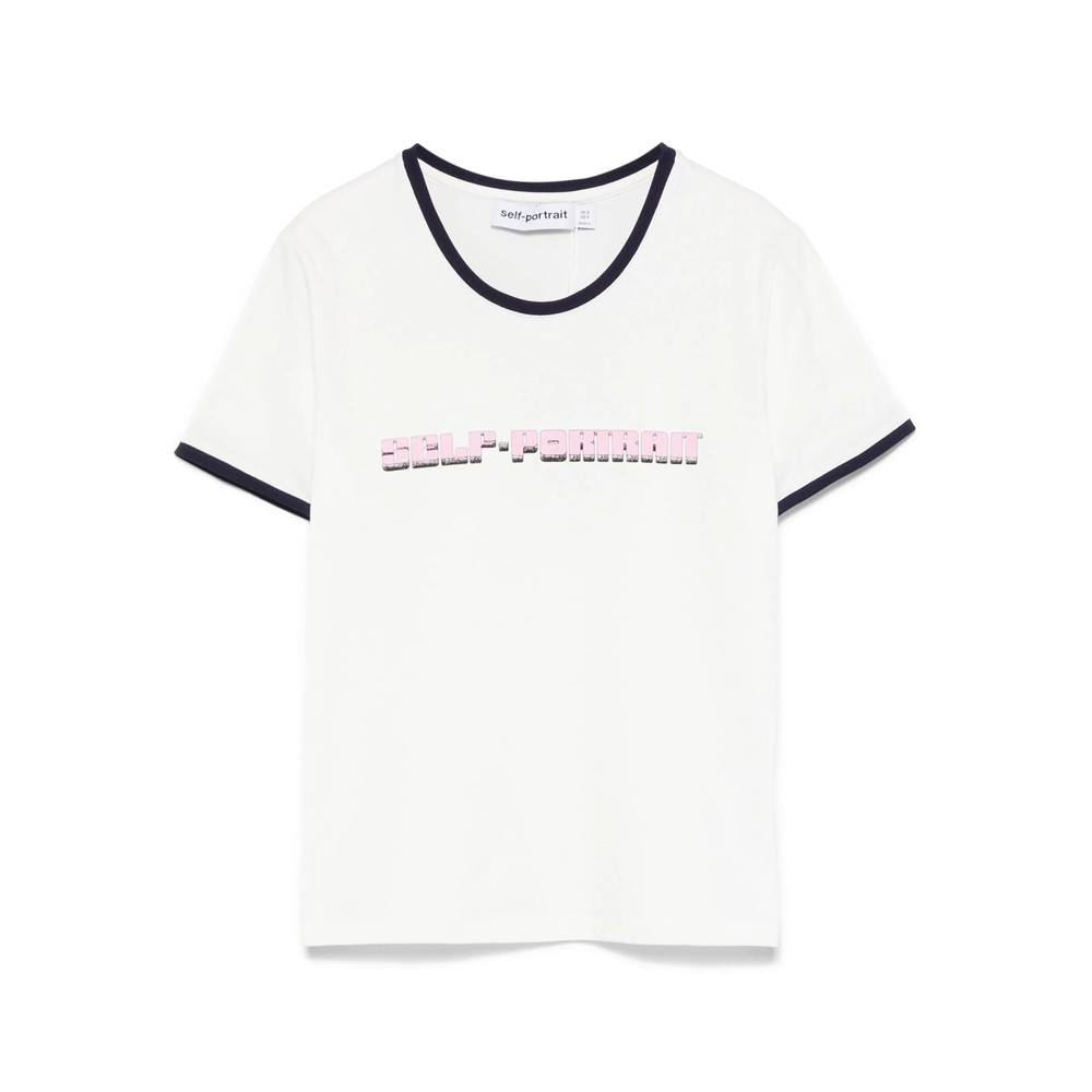 Self Portrait Logo-print T-shirt