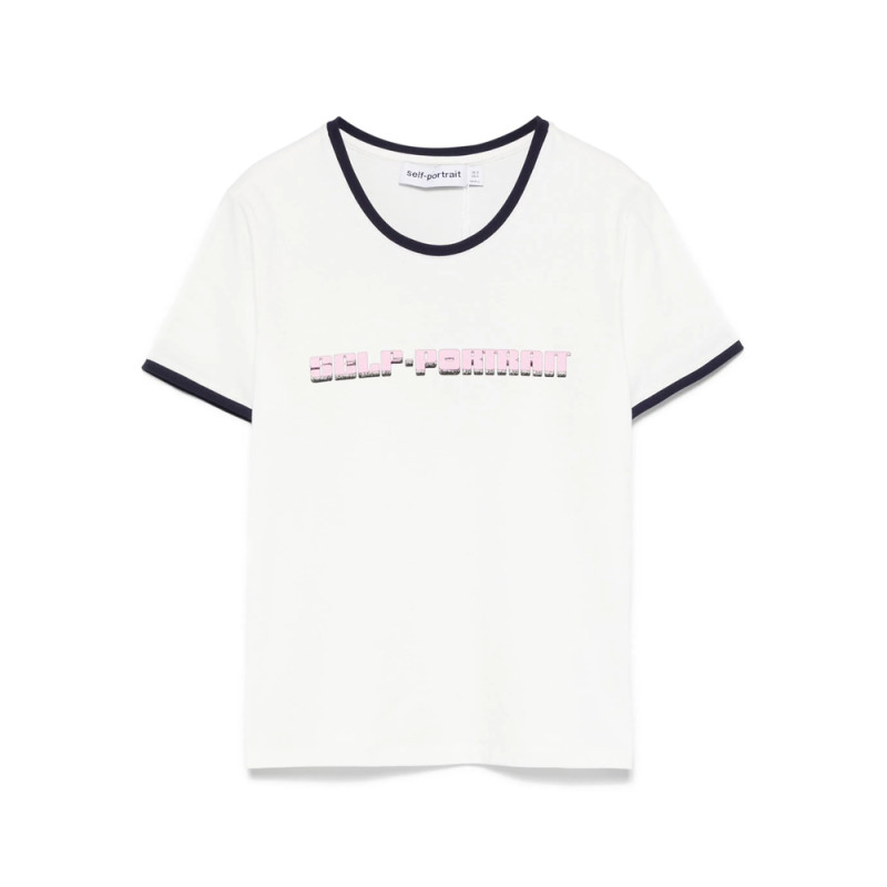 Self Portrait Logo-print T-shirt