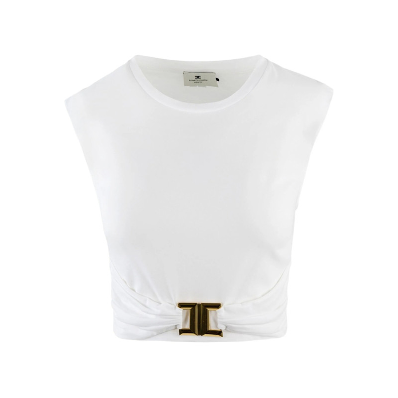 Elisabetta Franchi Logo-plaque Cropped Top