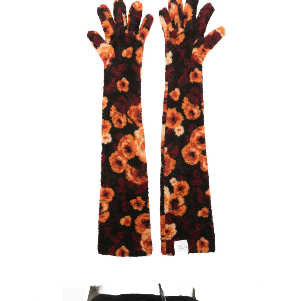 Ruslan Baginskiy Floral-print Long Gloves
