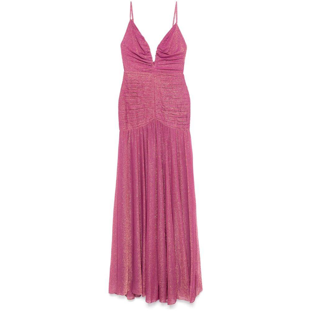 Patbo Metallic Plunge Maxi Dress