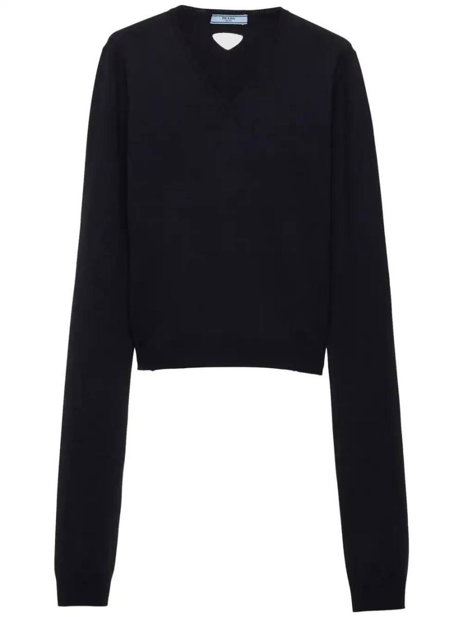 wool V-neck sweater