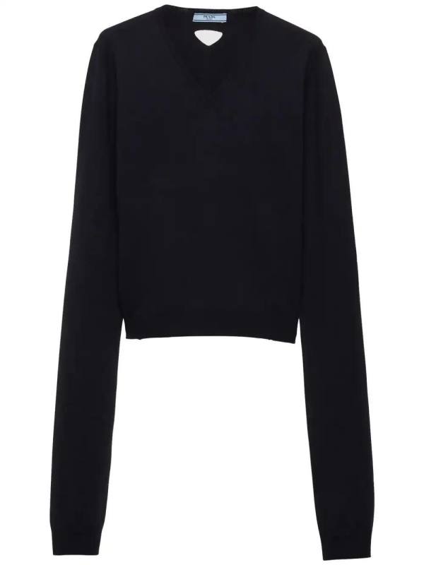 wool V-neck sweater