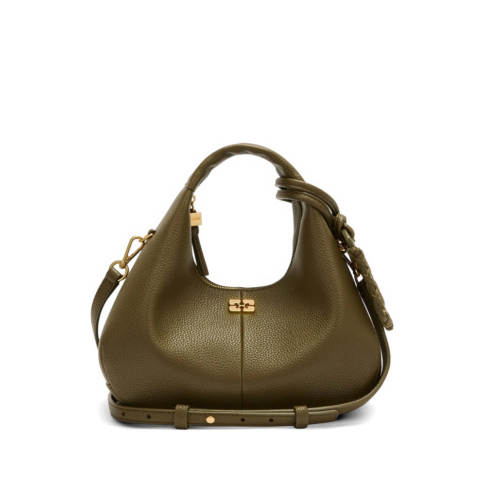 Ganni Mini Logo-plaque Tote Bag