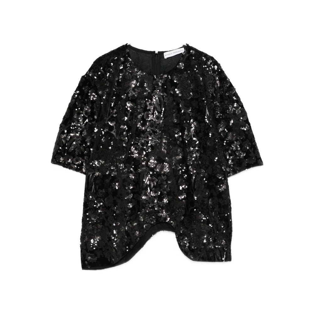 Niccolò Pasqualetti Onda Sequinned Asymmetric Top