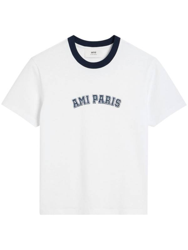 logo appliqué organic cotton t-shirt