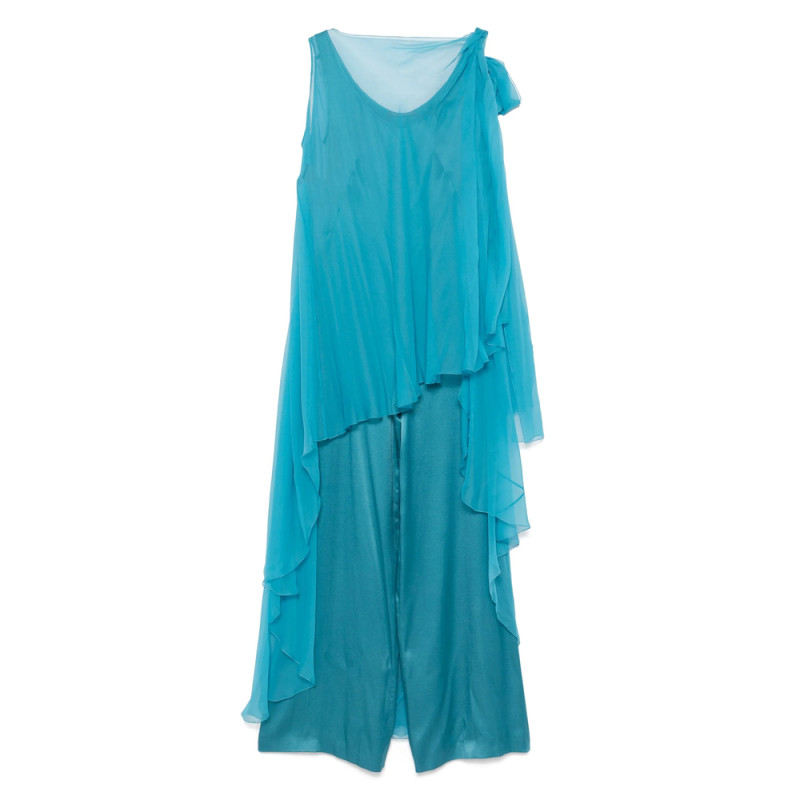 Alberta Ferretti Cape-detail Jumpsuit