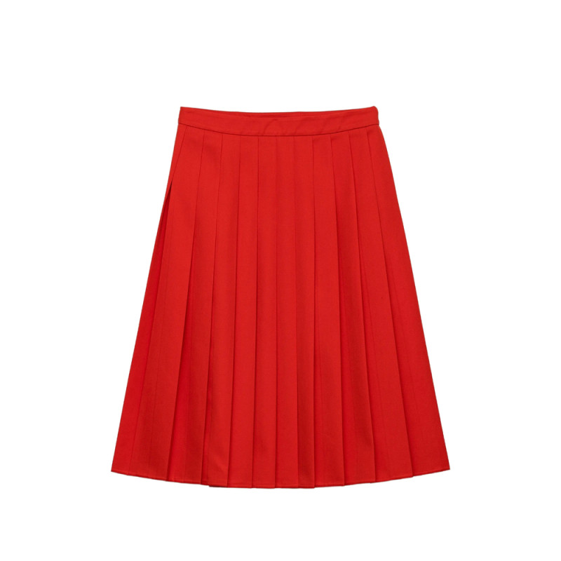 Prada Pleated Gabardine Midi-skirt