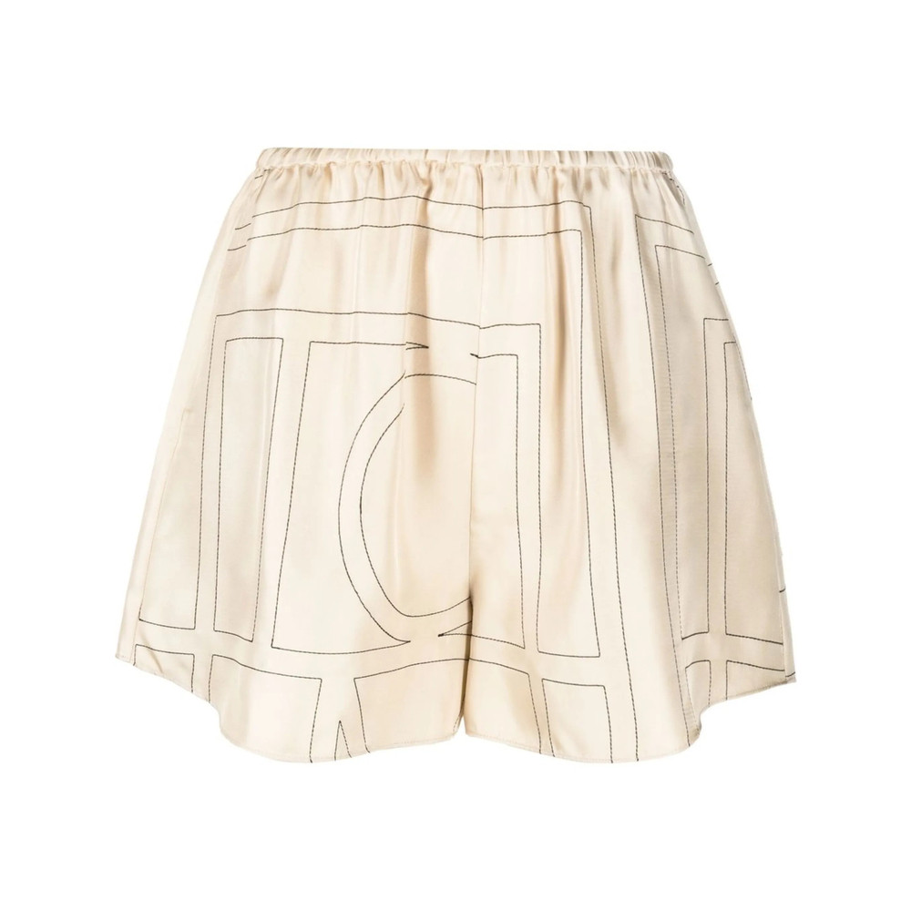 Toteme Monogram Silk Shorts
