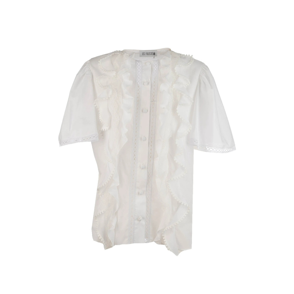 Les Filles D'eva Ruffled Lace Blouse