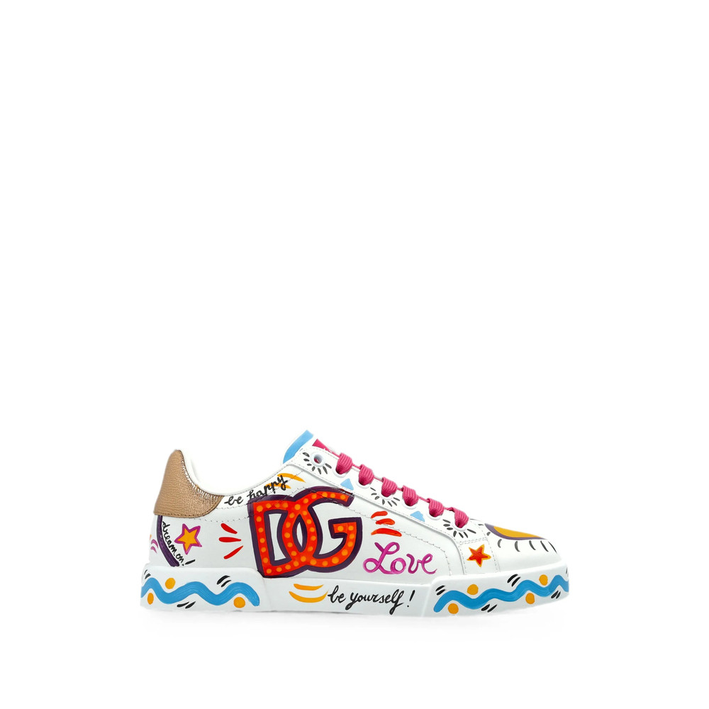 Dolce & Gabbana Leather Sports Shoes With Logo