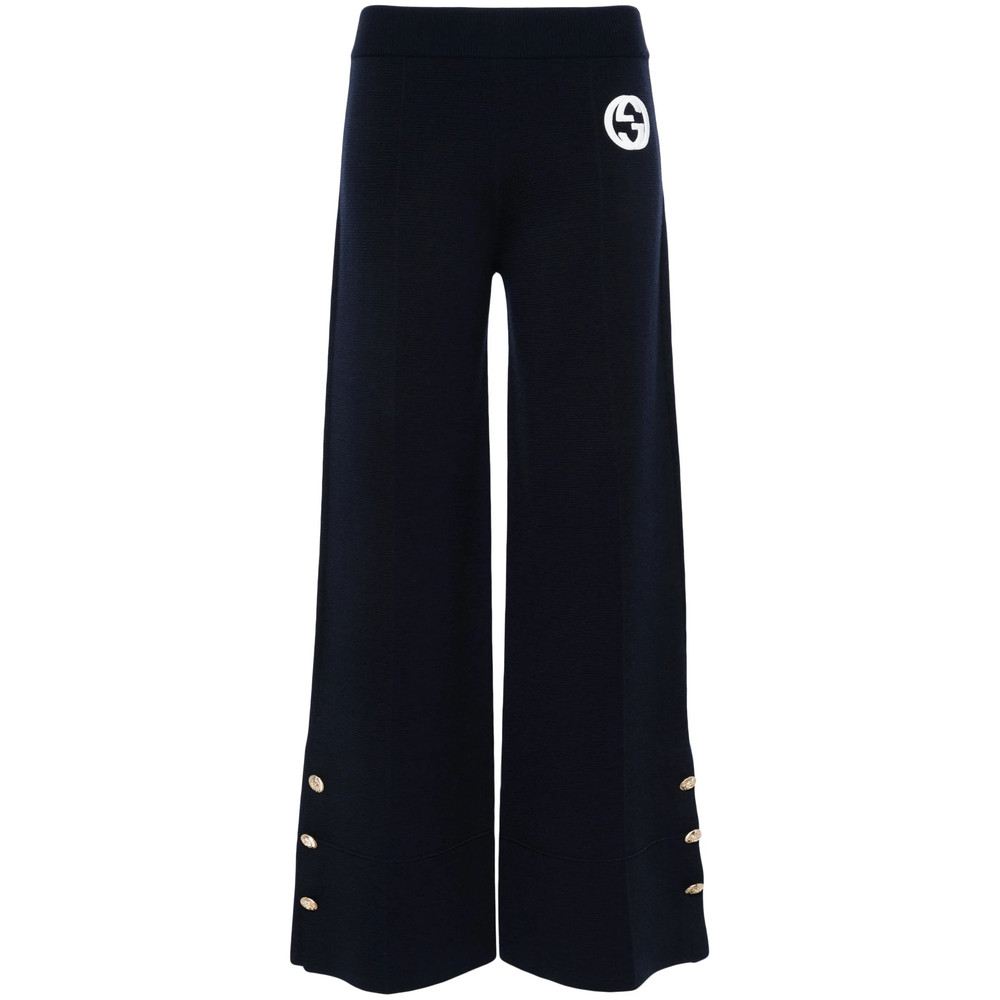 Gucci Interlocking G Wide-leg Trousers