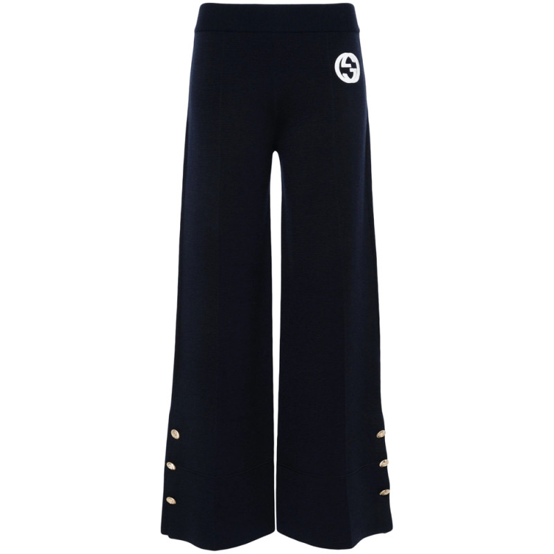 Gucci Interlocking G Wide-leg Trousers