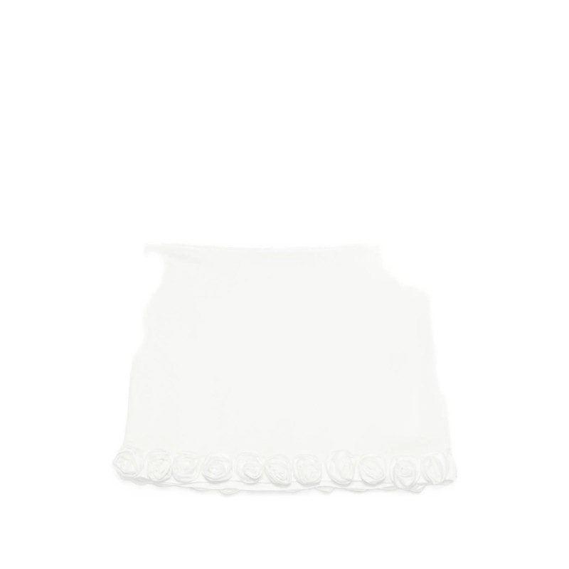 Oséree Rose-appliqué Mini Skirt