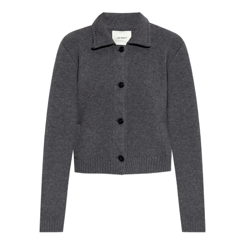 Lisa Yang Buttoned Ribbed Cardigan