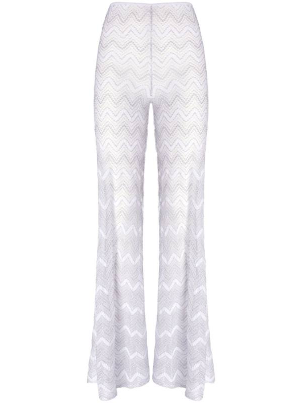 zigzag lamé trousers