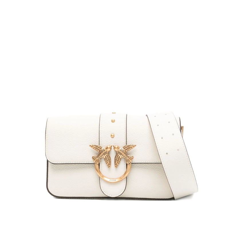 Pinko Love Birds Leather Shoulder Bag