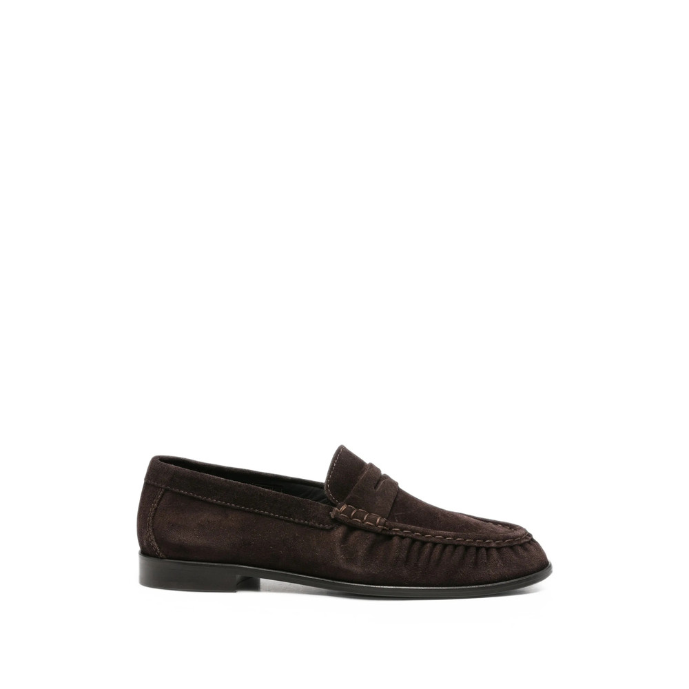 Poeve Ruched Suede Loafers