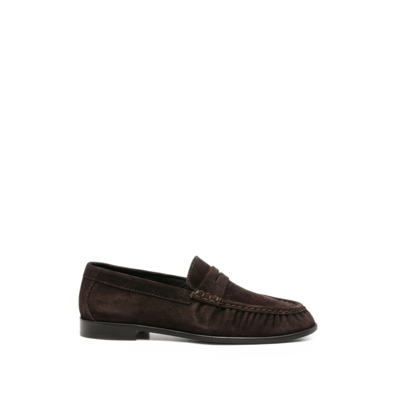 Poeve Ruched Suede Loafers