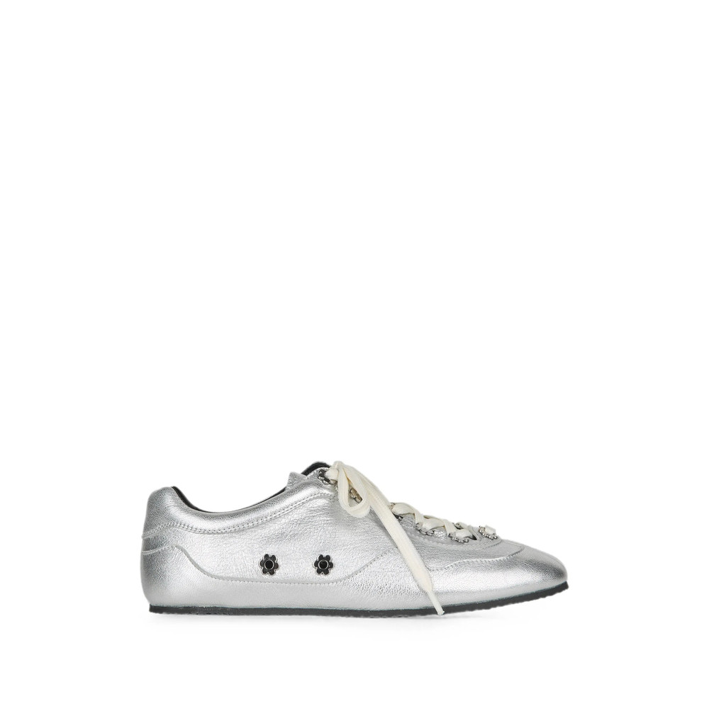 Cecilie Bahnsen CBBlaise Flower-embellished Leather Sneakers