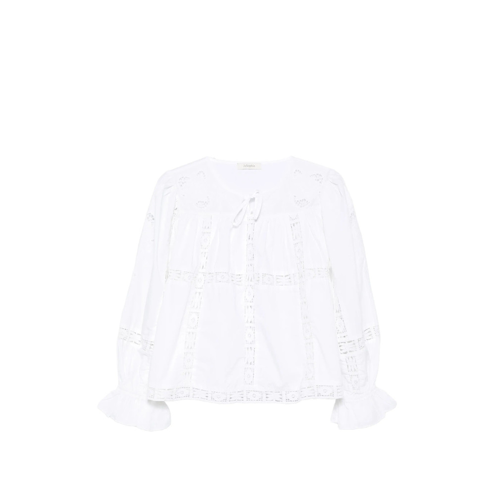 Jc Sophie Lace Ruffled Blouse