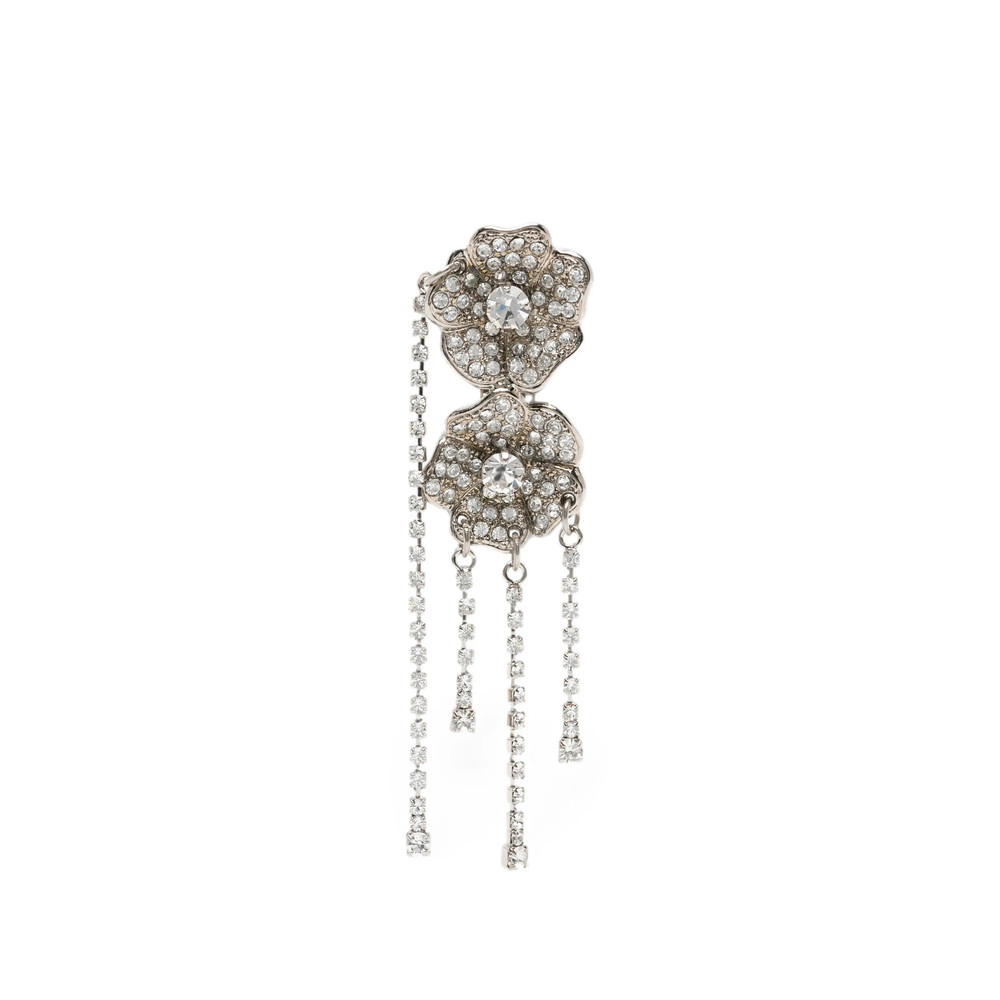 Alessandra Rich Crystal-embellished Floral-motif Earrings
