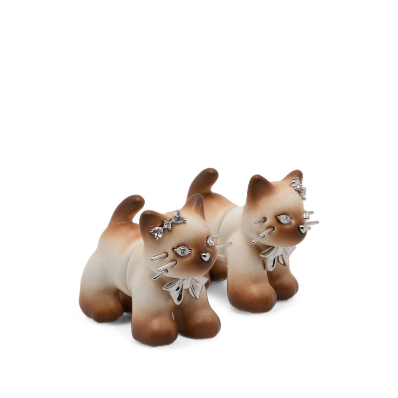 Yvmin Split Kitten Crystal-embellished Earrings