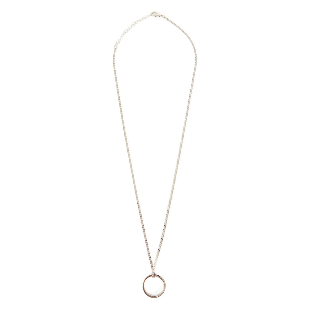 Mm6 Maison Margiela Logo Ring Pendant Necklace