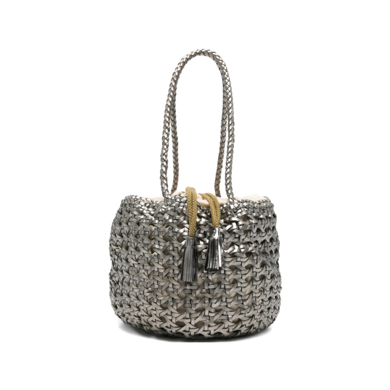 Dragon Diffusion Small Juventus Braided Bucket Bag